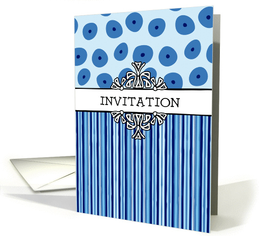 General invitation- stripes and dots pink card (927837)