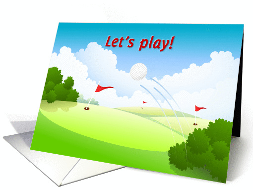 Let's play- golf invitation card (928542)