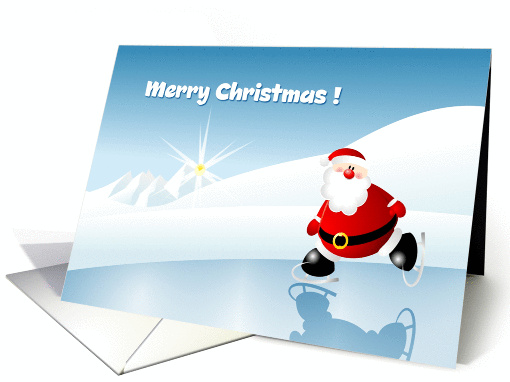 Merry Christmas card- Santa's skating. card (937523)