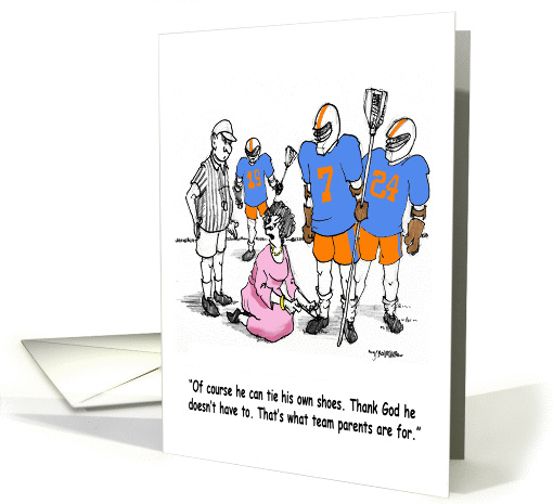 Lacrosse LAX Parent Tying Shoes card (932688)