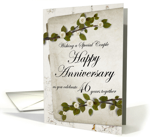Wishing a Special Couple Happy Anniversary 46 Years together card