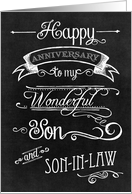 Happy Anniversary to my Wonderful Son & Son-in-Law card