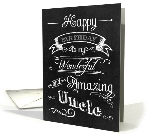 Chalkboard Birthday Amazing Uncle card (1125998)