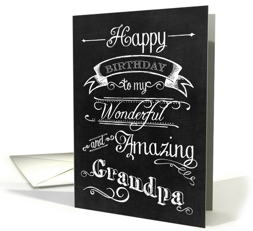 Chalkboard Birthday Amazing Grandpa card (1126006)