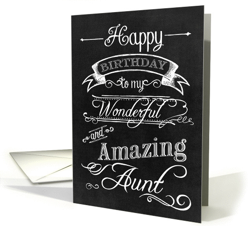 Chalkboard Birthday Amazing Aunt card (1126016)