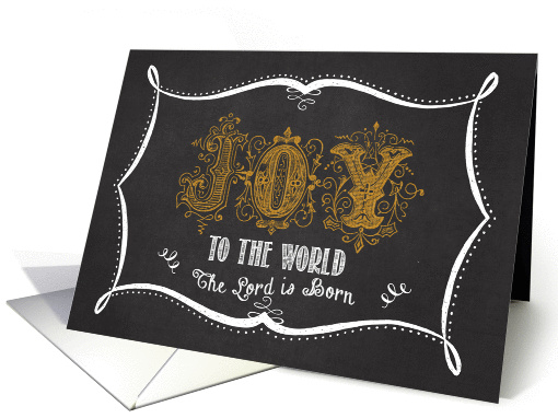 Joy to the World Gold Chalkboard card (1185196)