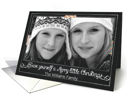 Chalkboard Have yourself a Merry Little Christmas Photo card (1185260)