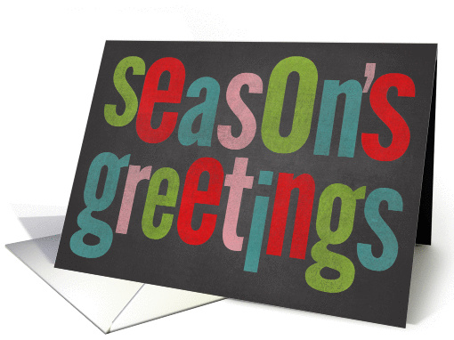 Chalkboard Colorful Season's Greeting card (1185682)