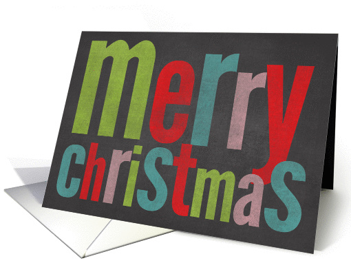 Chalkboard Colorful Merry Christmas card (1185690)