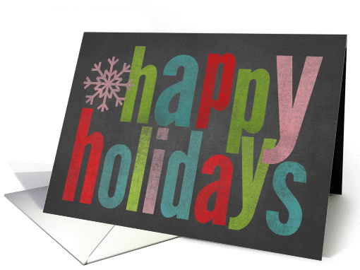 Chalkboard Colorful Happy Holidays card (1185694)
