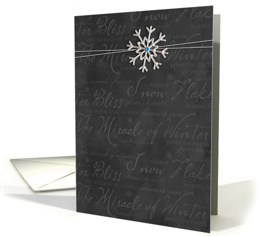 Chalkboard Snowflake Miracle of Winter card (1186244)