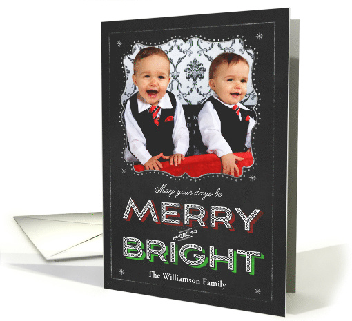 Chalkboard May Your Days be Merry and Bright Photo card (1186708)