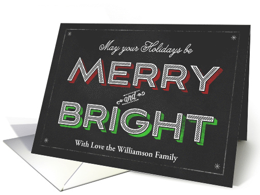 Chalkboard Holidays Be Merry and Bright card (1186804)