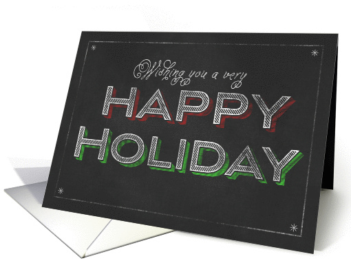 Chalkboard Wishing You a Very Happy Holiday card (1186818)