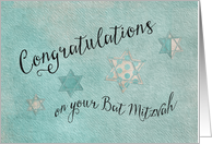 Congratulations on your Bat Mitzvah card