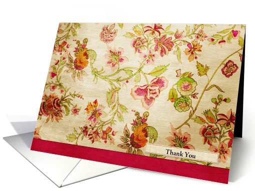 Bright Floral Thank You Customizable card (947785)