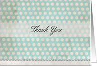 Vintage Dot Thank You Card