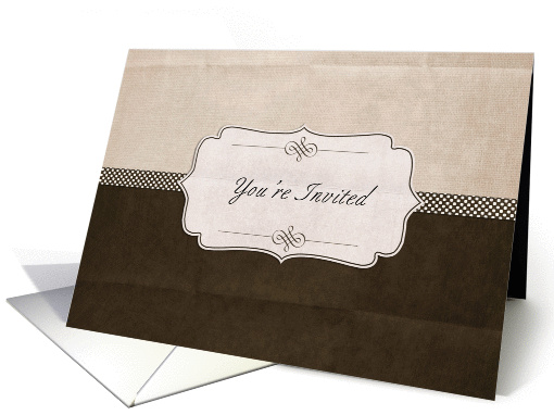 You're Invited Brown Ribbon card (948165)