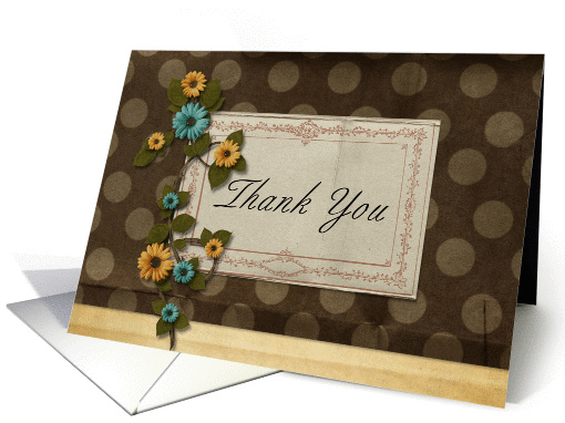 Thank You Floral card (948257)