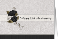 Happy 25th Anniversary Floral card