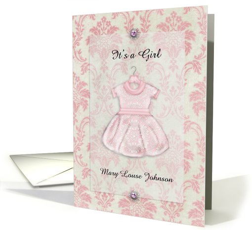 It's A Girl Customizable card (948416)