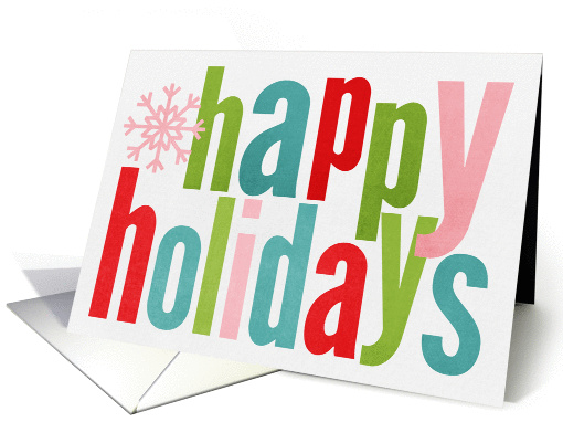 Happy Holidays Modern Bright card (949116)