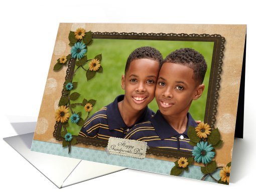Happy Grandparents Day Photo Card Floral card (949130)
