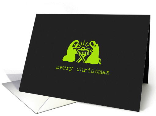 merry christmas manger card (949876)