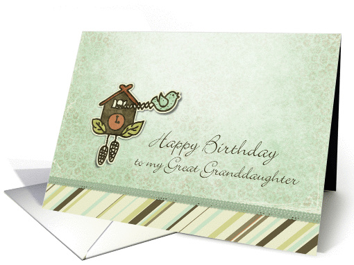 Happy Birthday to my Great Granddaughter card (950336)