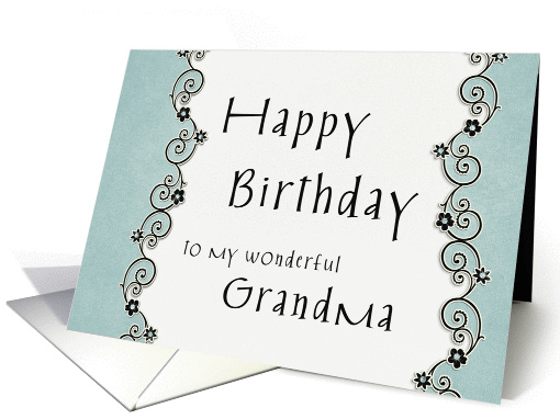 Happy Birthday to my wonderful Grandma card (950543)