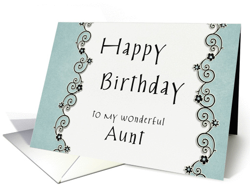 Happy Birthday to my wonderful Aunt card (950544)