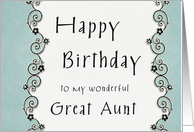 Happy Birthday to my wonderful Great Aunt card