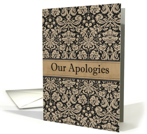 Business Our Apologies card (952787)