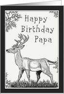 Happy Birthday Papa Deer Card