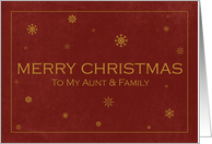 Merry Christmas to my Aunt & Family card