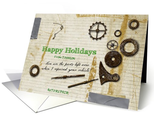 Business Happy Holidays Automotive Customizable card (955297)