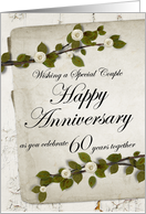 Wishing a Special Couple Happy Anniversary 60 Years together card