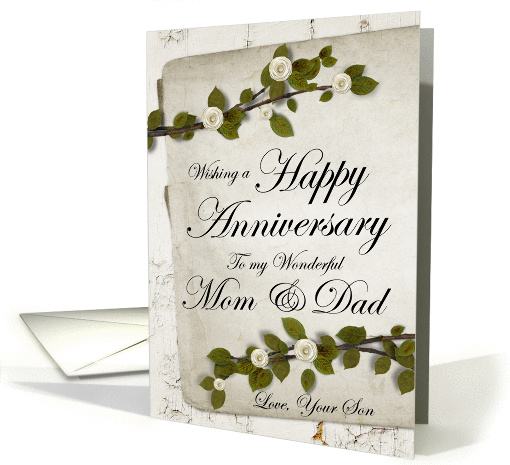 Happy Anniversary to my Wonderful Mom & Dad Love your Son card