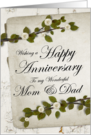 Happy Anniversary to my Wonderful Mom & Dad card