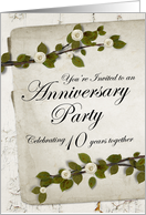 You’re Invited to an Anniversary Party to Celebrate 10 years together card
