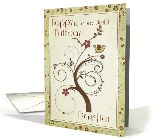 Happy Birthday to a wonderful Daughter card (958613)