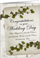 Congratulations on your Wedding Day White Floral card