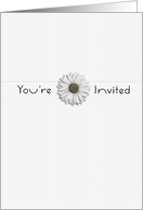 You’re invited, White flower card