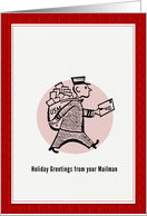 Business Holiday Greetings from your Mailman card