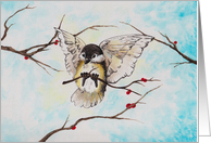 Chickadee In Winter card