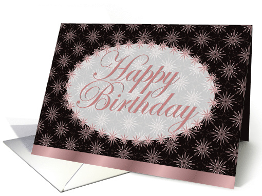 Birthday- Brown and Pink Art Nouveau card (1016055)