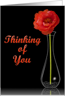 Aunt-Thinking of You- Orange Flower in Vase card