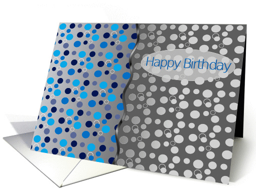 Happy Birthday, Doctor, Abstract Blue and Gray Circles Birthday card