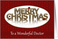 Merry Christmas, Doctor, Red and Gold card