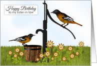 Happy Birthday Sister In Law Oriole Birds at Pump card